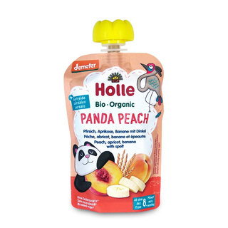 Panda Peach - Pouchy Pfirsich, Aprikose & Banane mit Dinkel Bio  100 g