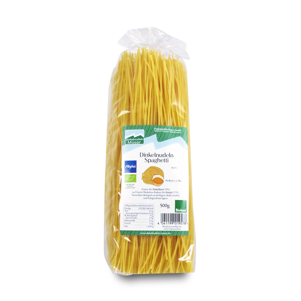 Bioland Dinkel-Spaghetti mit Ei 500 g, 4,15 €