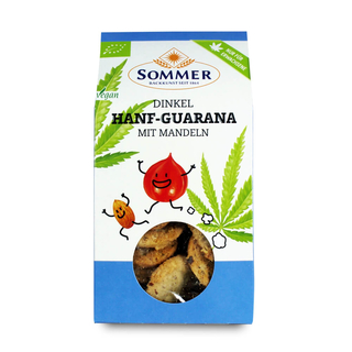 Dinkel Hanf-Guarana Keks mit Mandeln Bio  150 g