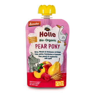 Pear Pony - Pouchy Birne, Pfirsich & Himbeere mit Dinkel  Bio  100 g